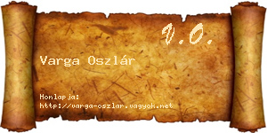 Varga Oszlár névjegykártya